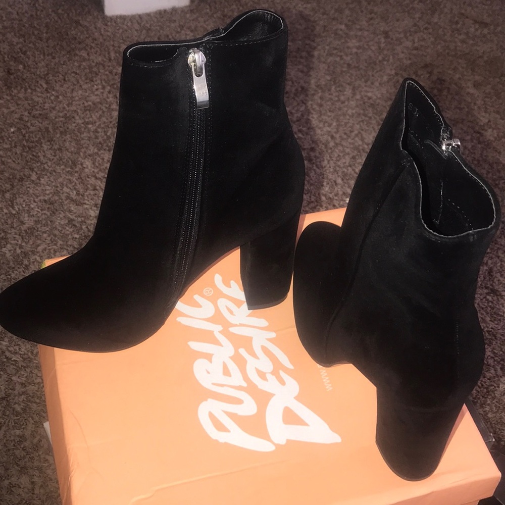 PUBLIC DESIRE FAUX SUEDE BOOTS